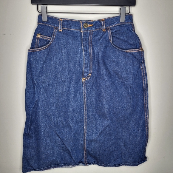 Gitano VINTAGE Classic Blue Denim Skirt SZ 10 - Picture 1 of 6